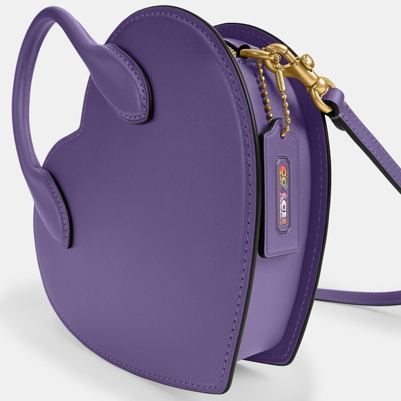 NWT Gorgeous COACH Light Purple Heart Bag CBF53 |Pride Collection 💜 🌈 - Picture 13 of 16